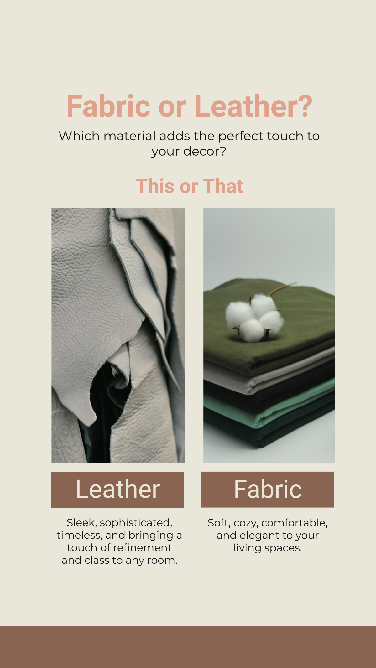 Fabric or Leather This or That Wallpaper Template