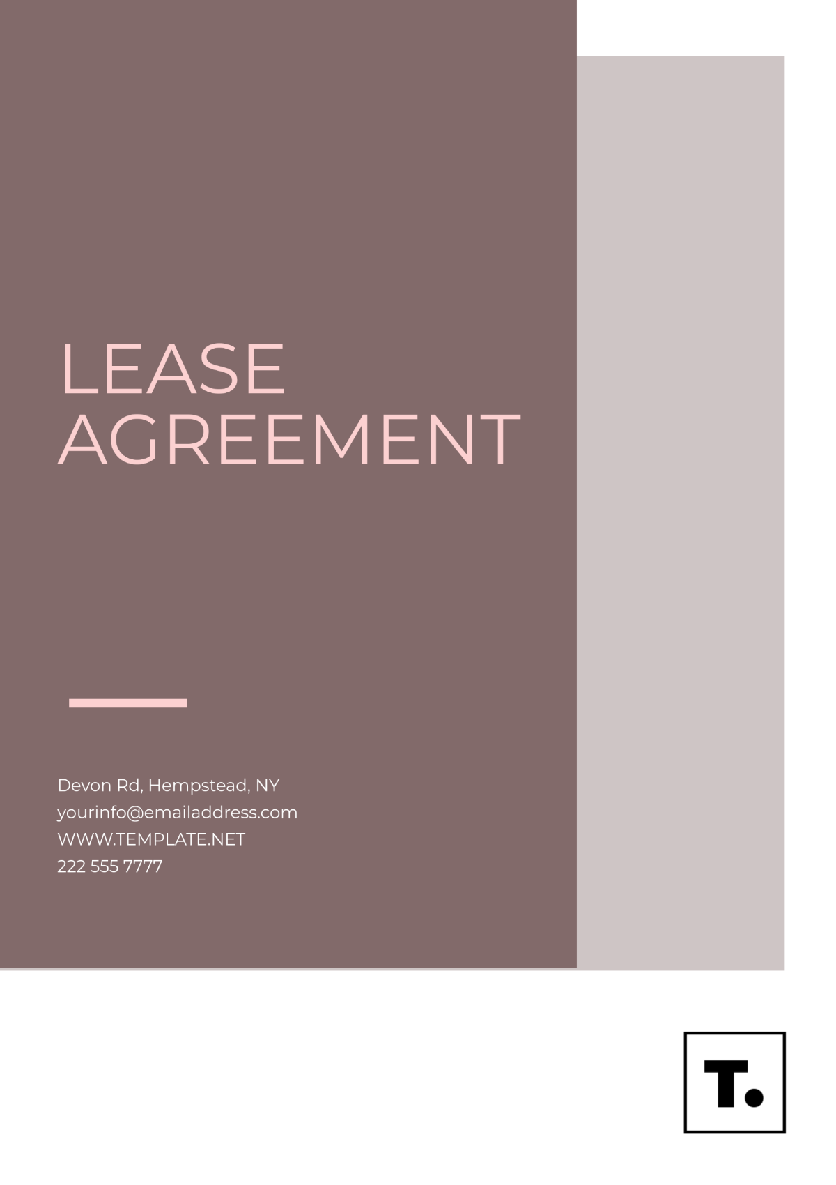 Simple Lease Agreement Template