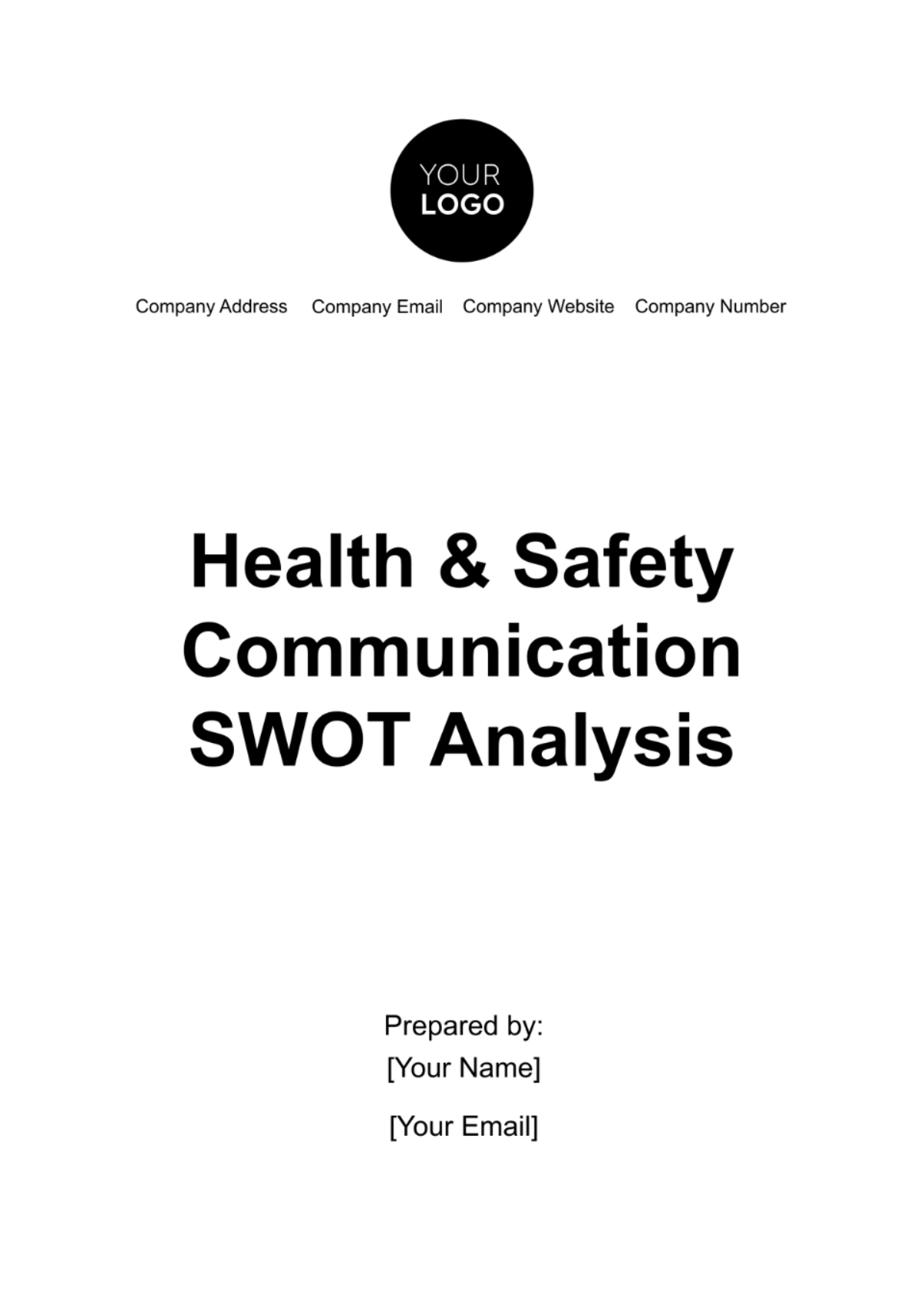 Health & Safety Communication SWOT Analysis Template