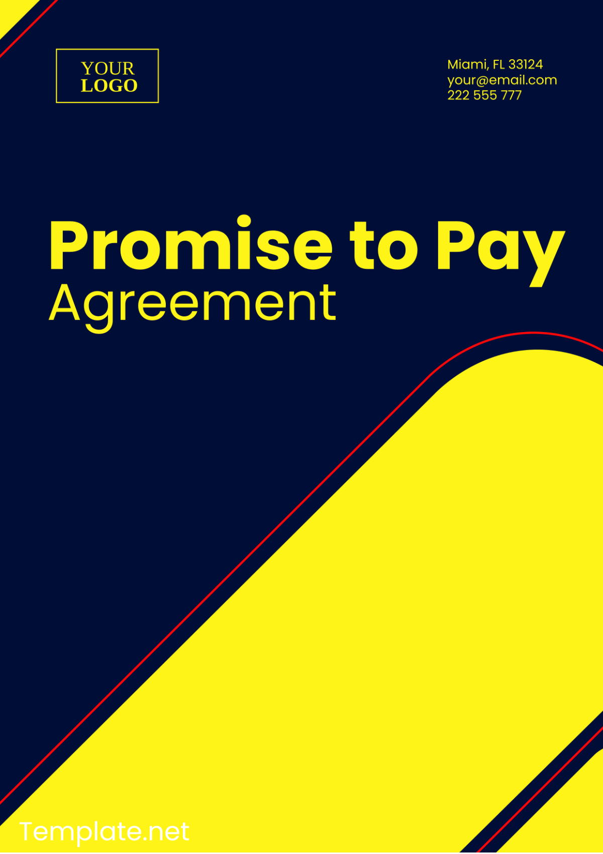 Promise to Pay Agreement Template