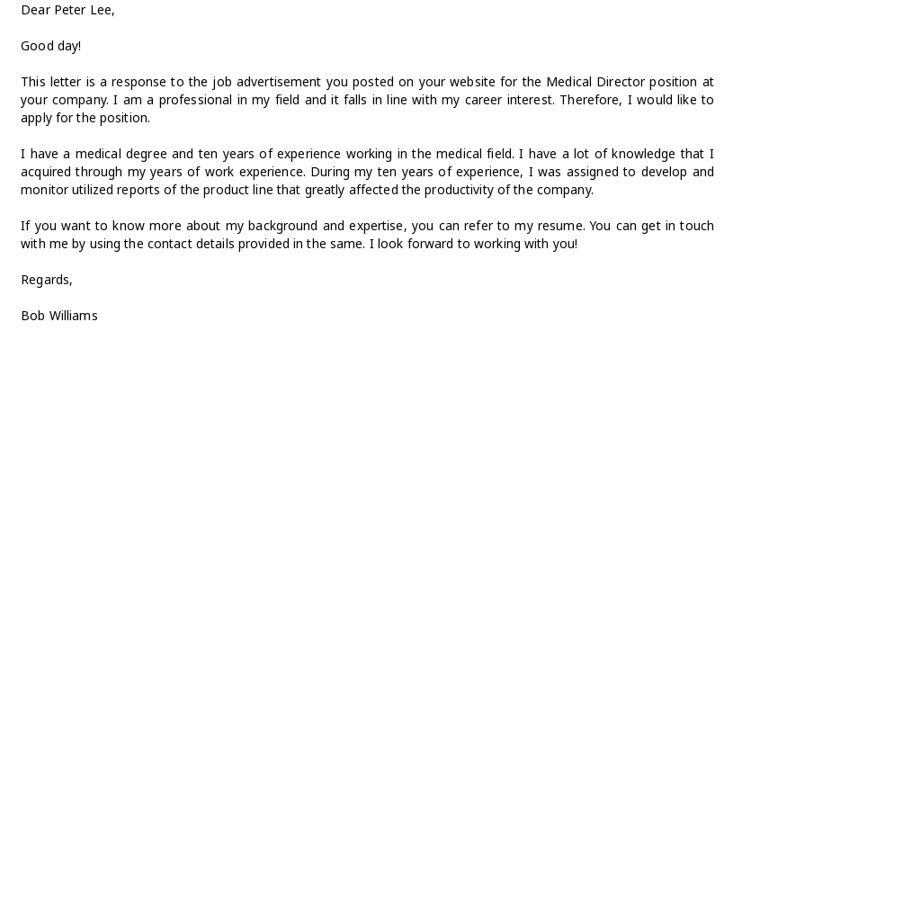 Free Medical Director Cover Letter Template.jpe