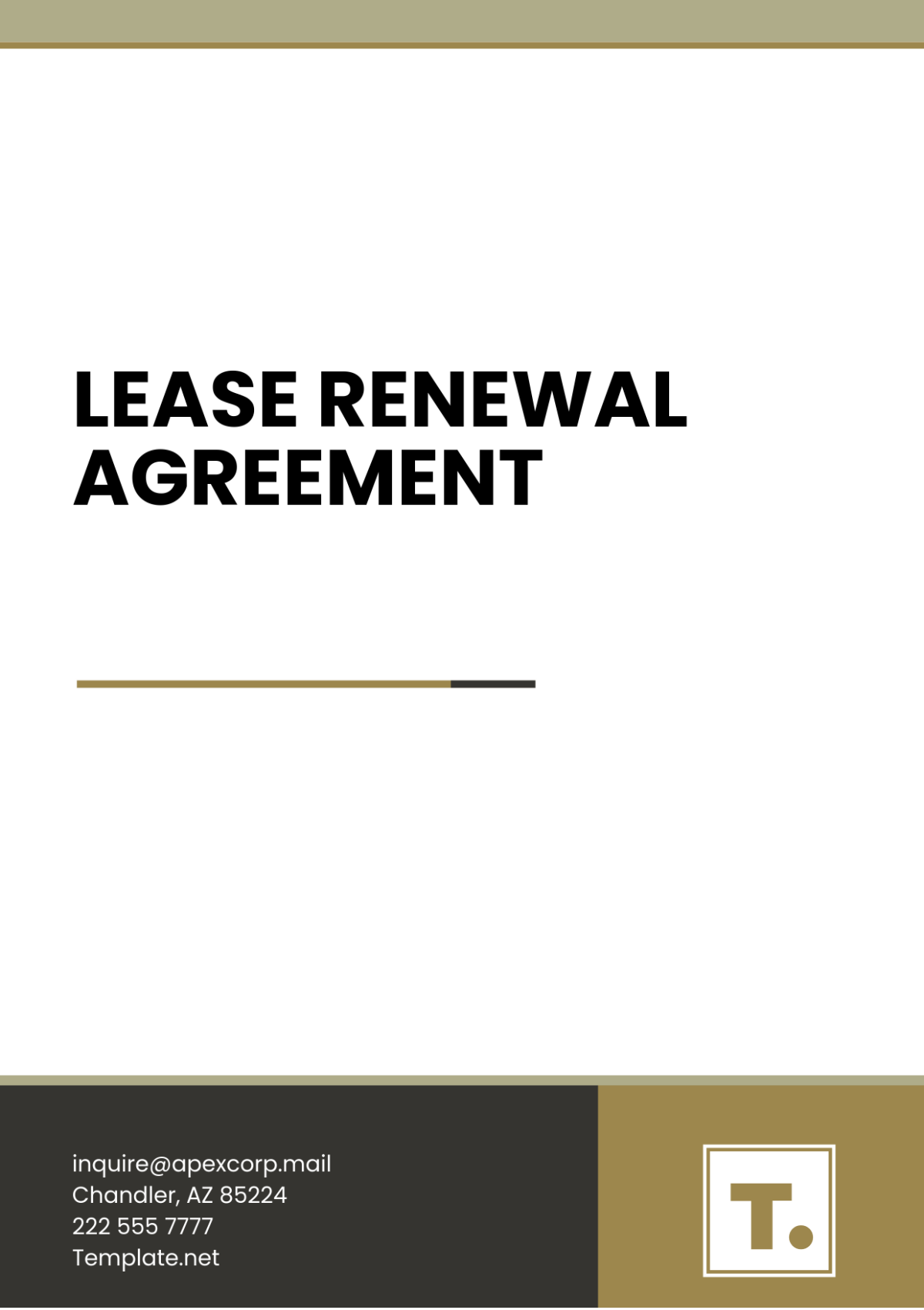 Lease Renewal Agreement Template - Edit Online & Download