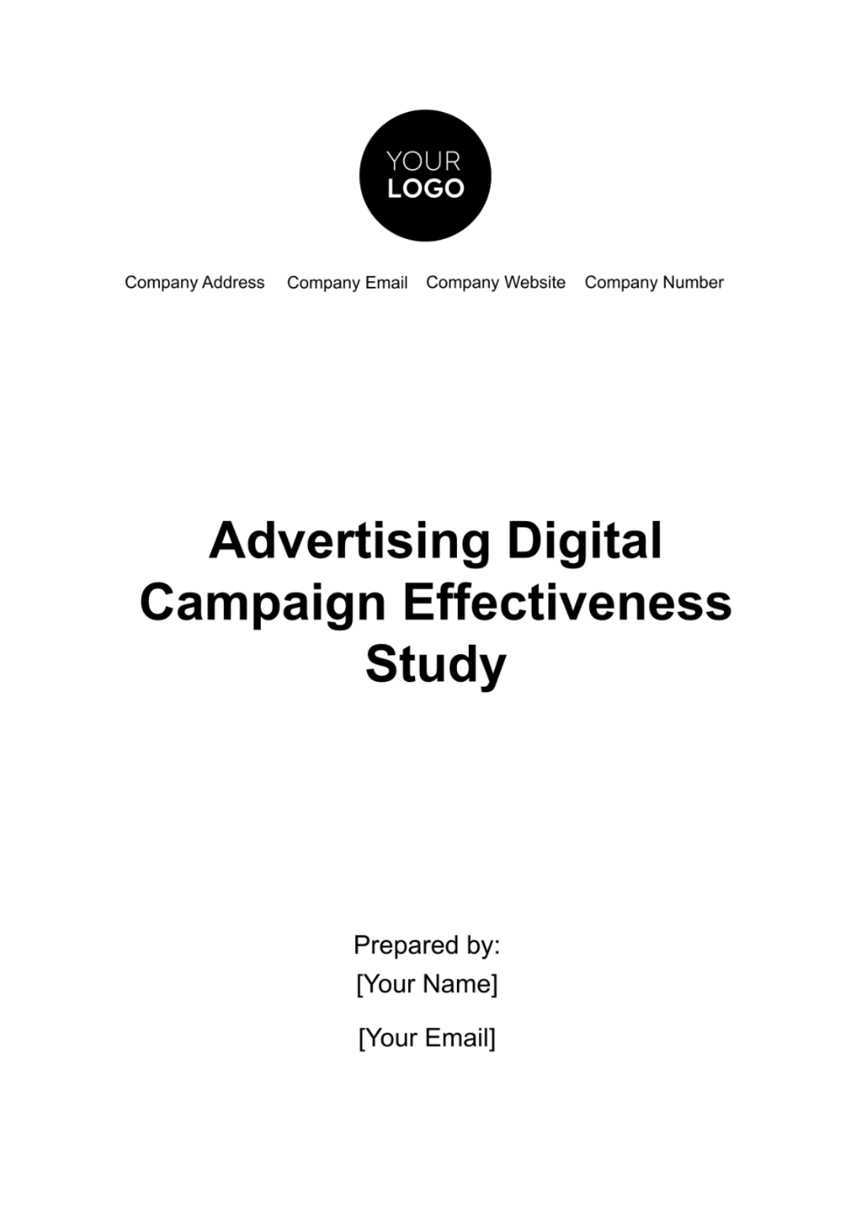 Advertising Digital Campaign Effectiveness Study Template - Edit Online & Download