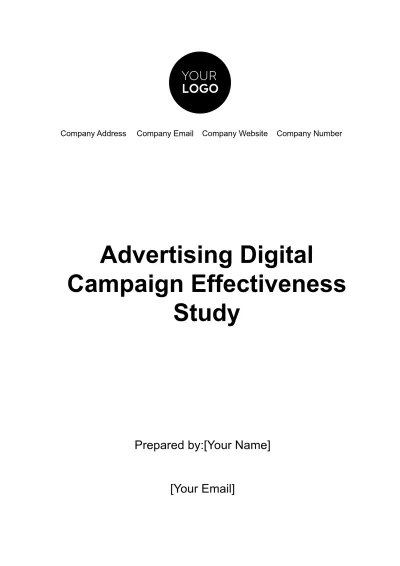 Free Advertising Digital Campaign Effectiveness Study Template to Edit Online