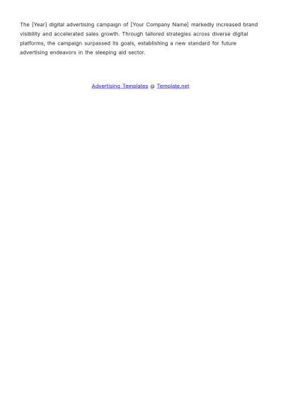Free Advertising Digital Campaign Effectiveness Study Template to Edit Online