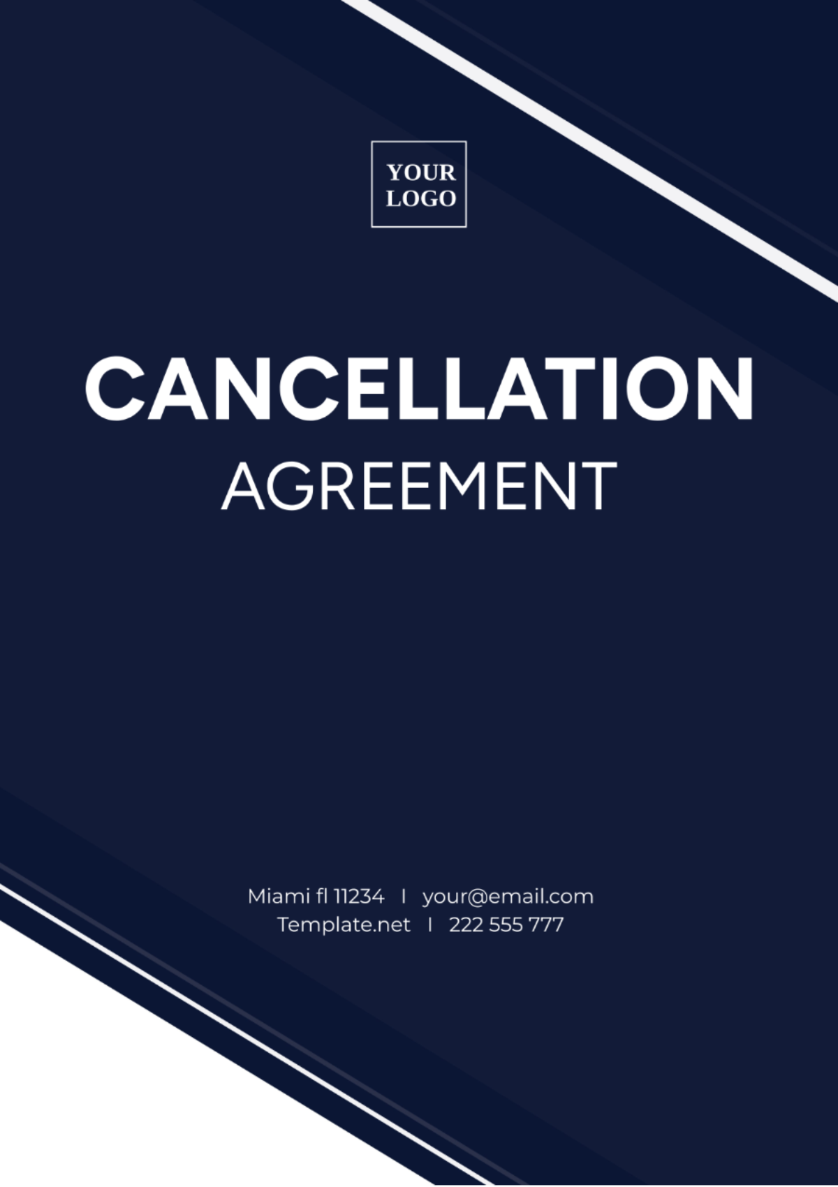 Cancellation Agreement Template