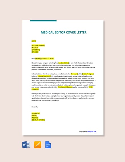 cover letter example medical journal