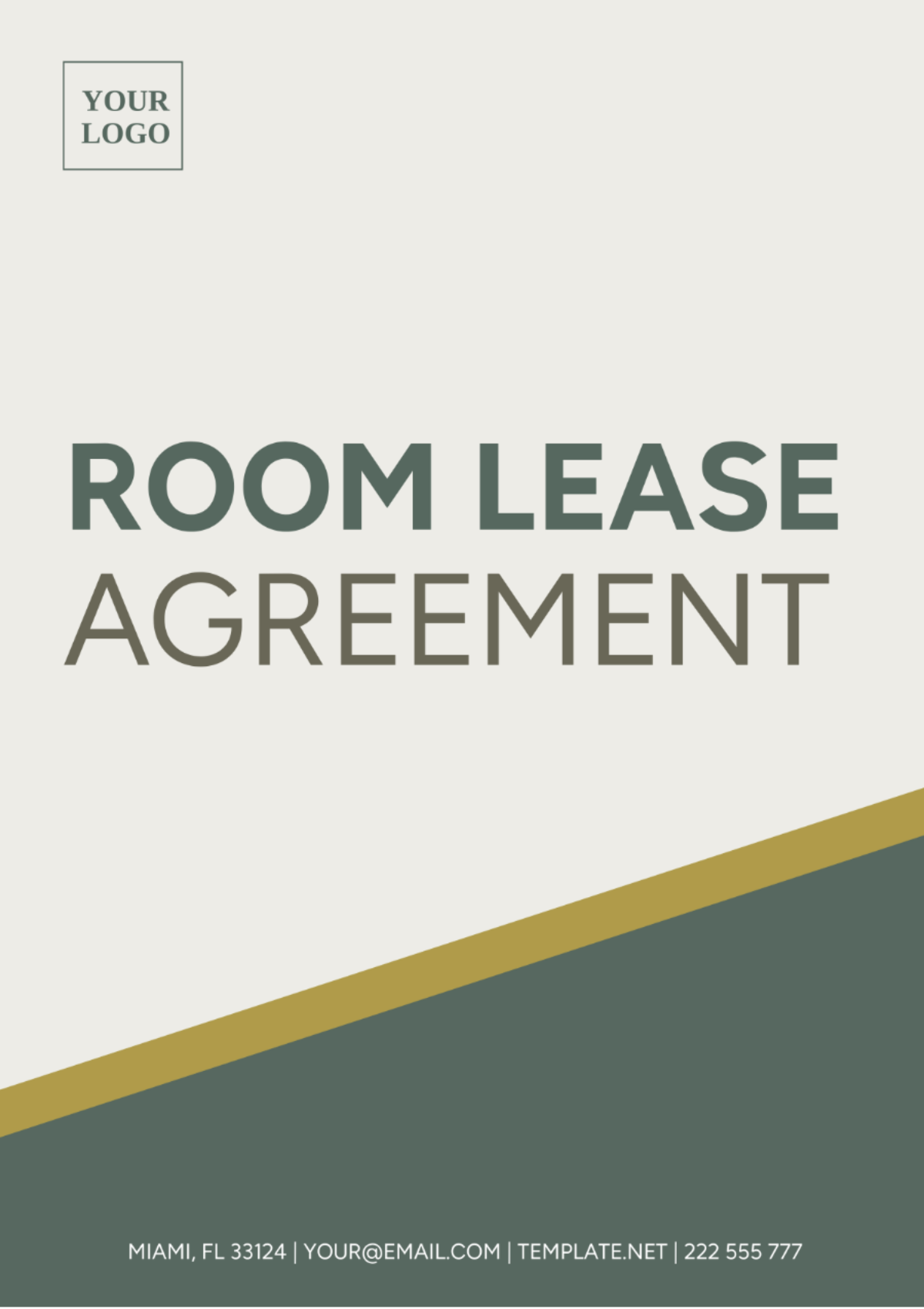 Room Lease Agreement Template