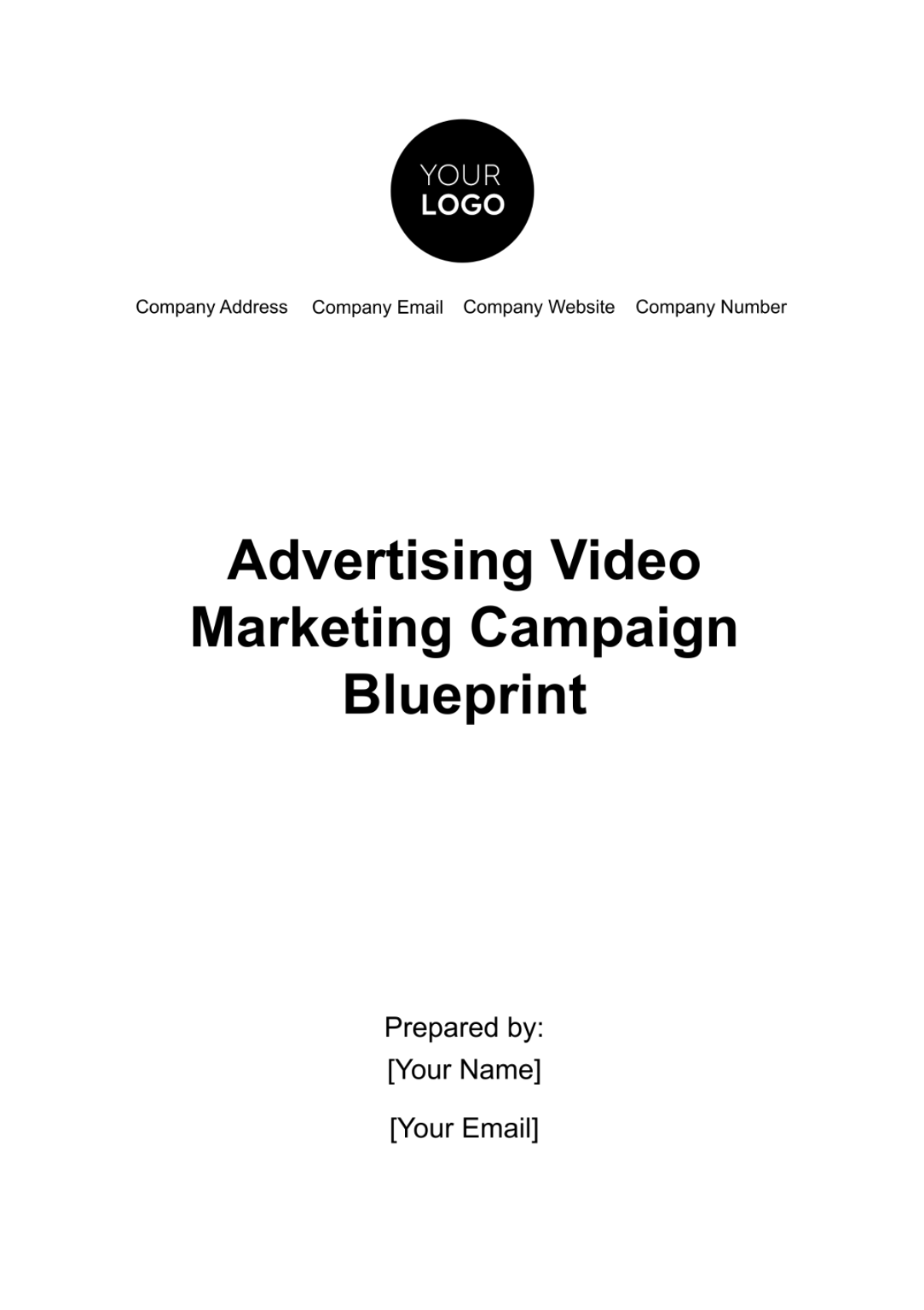 Advertising Video Marketing Campaign Blueprint Template - Edit Online & Download