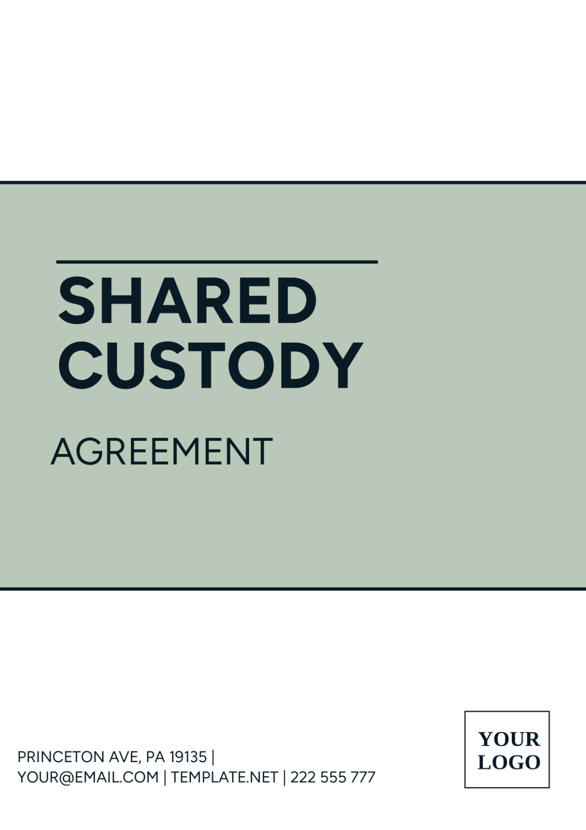 Shared Custody Agreement Template