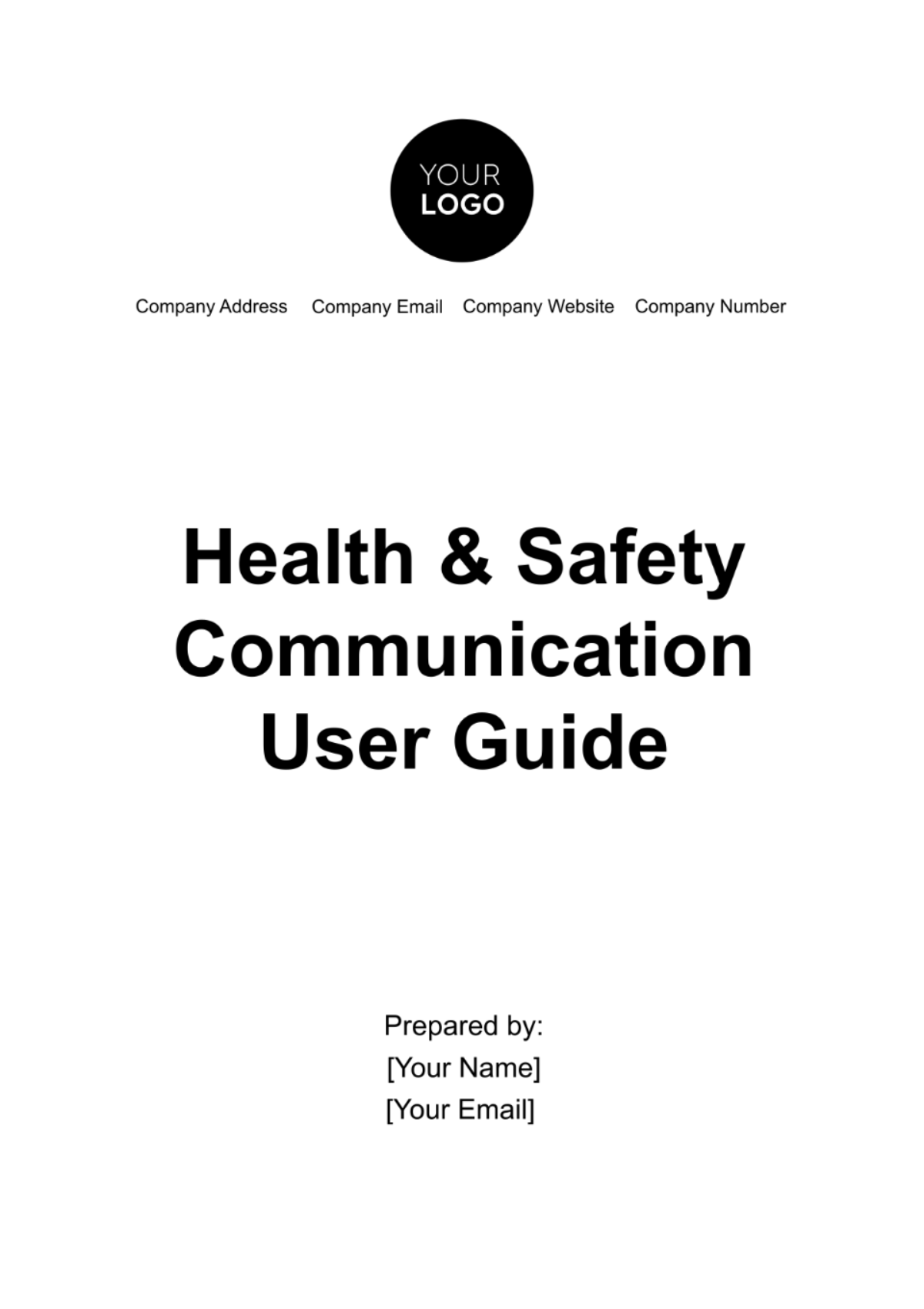 Free Health & Safety Communication User Guide Template