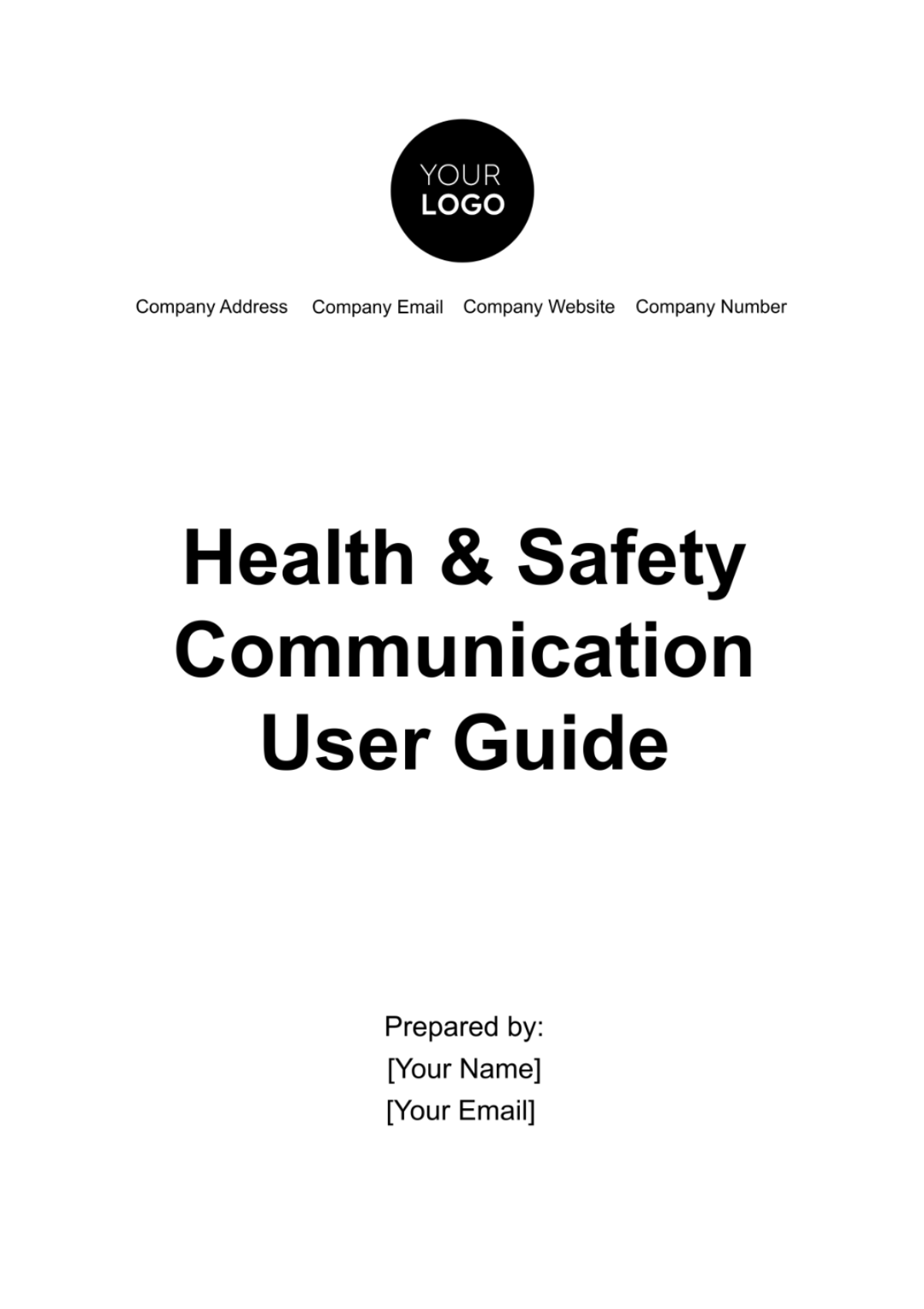 Free Health & Safety Communication User Guide Template