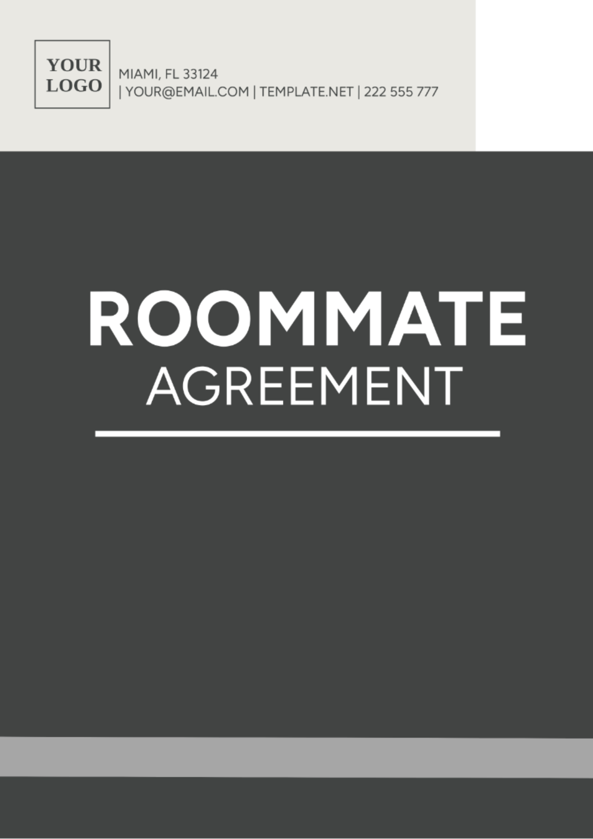 Roommate Agreement Template