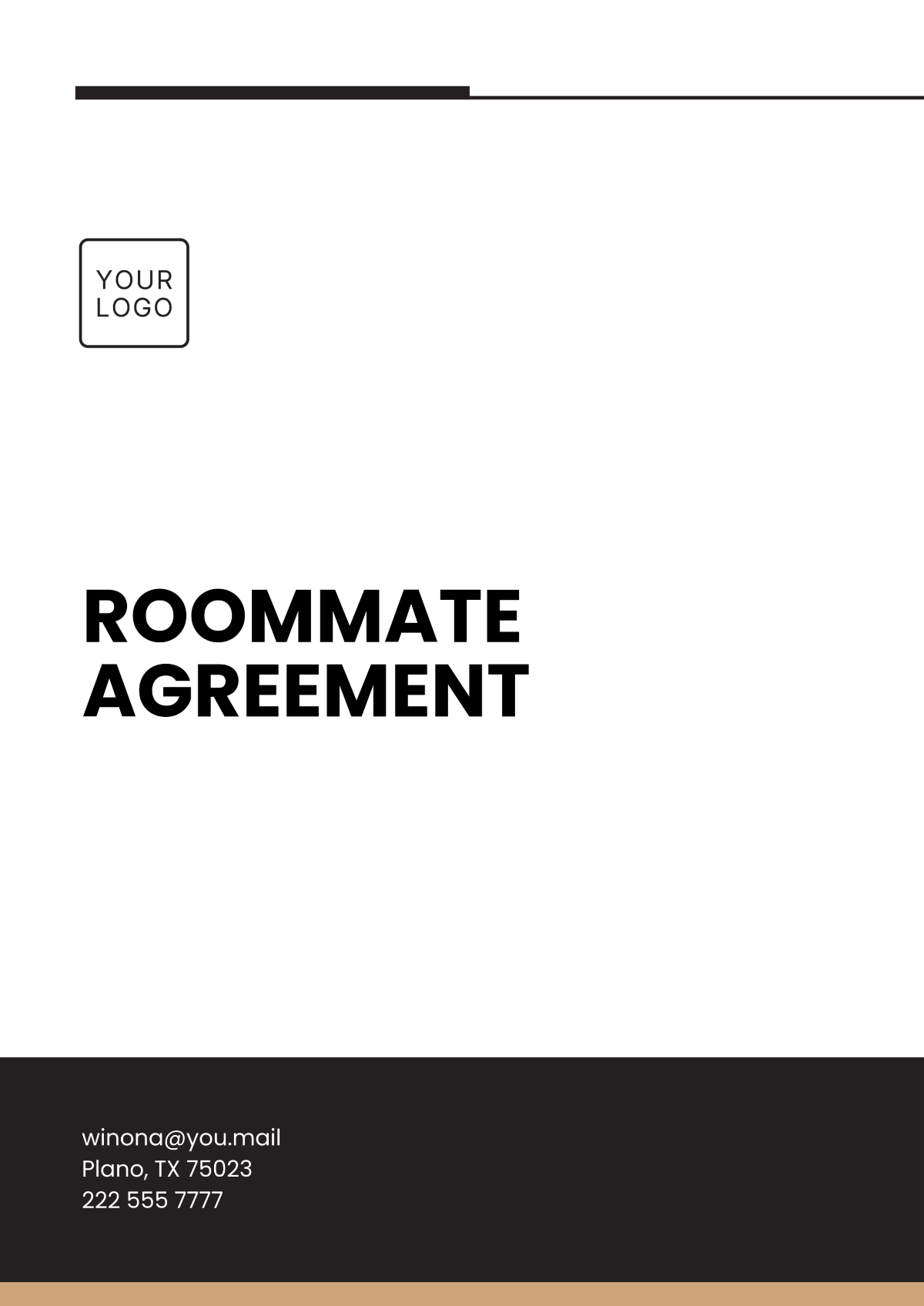 Free Roommate Agreement Template