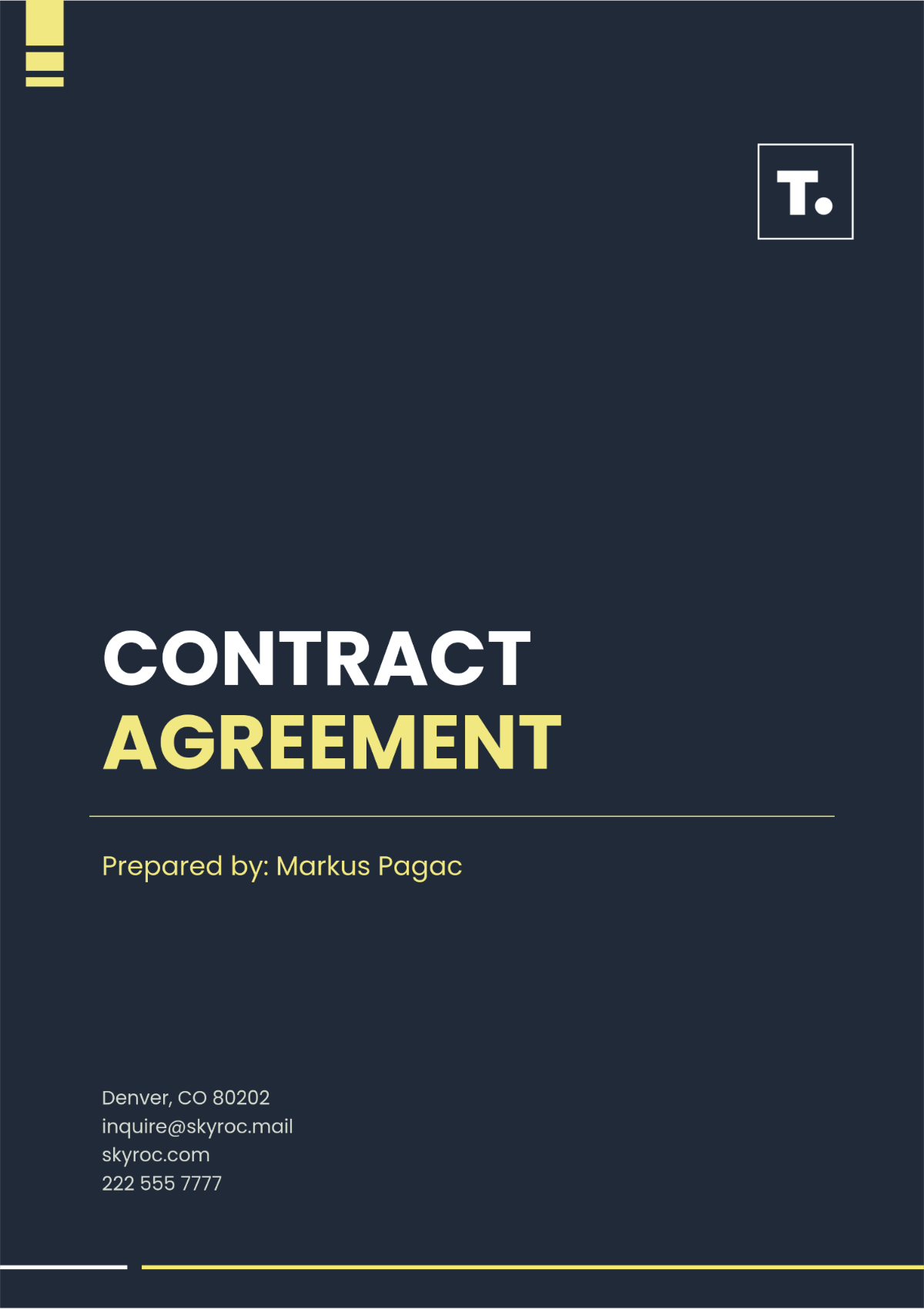 Contract Agreement Outline Template