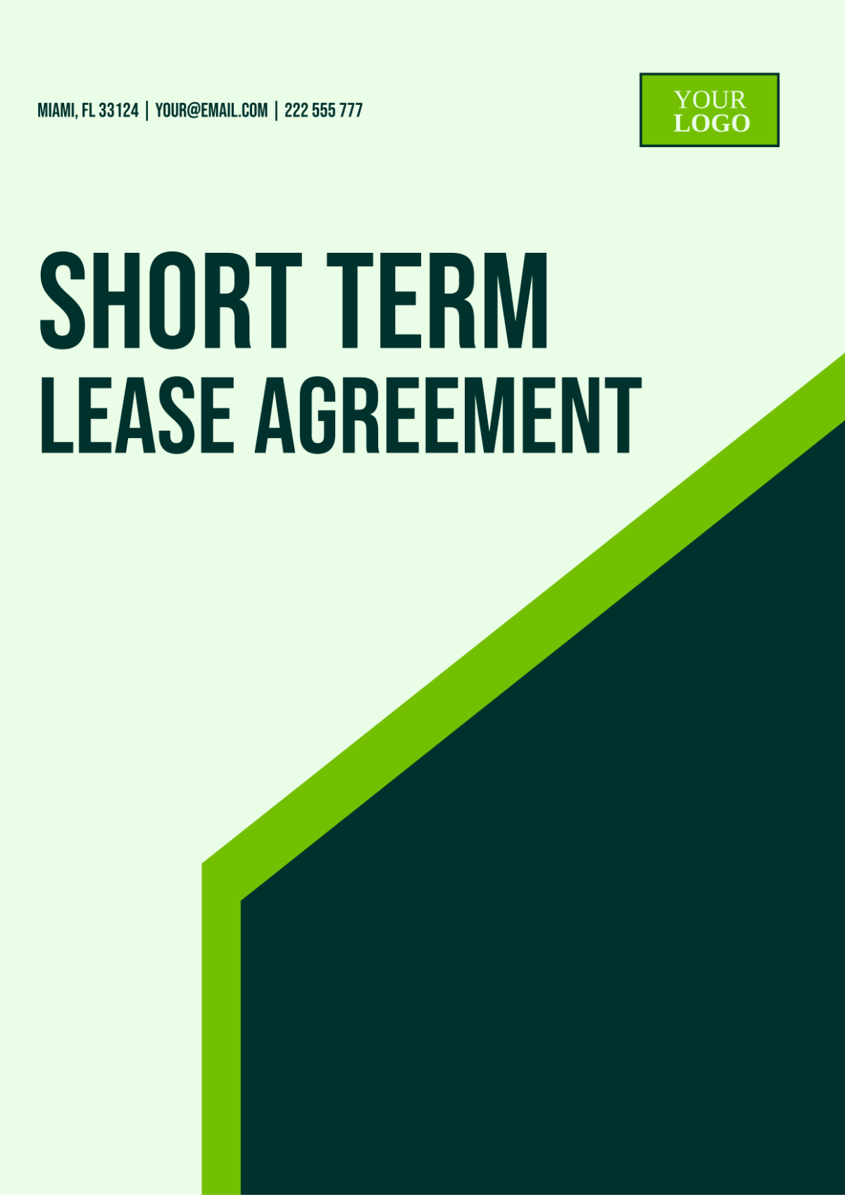 Short Term Lease Agreement Template - Edit Online & Download Example ...