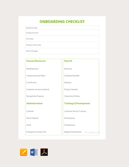 42 FREE Checklist Templates PDF Word Excel Google Docs Apple 