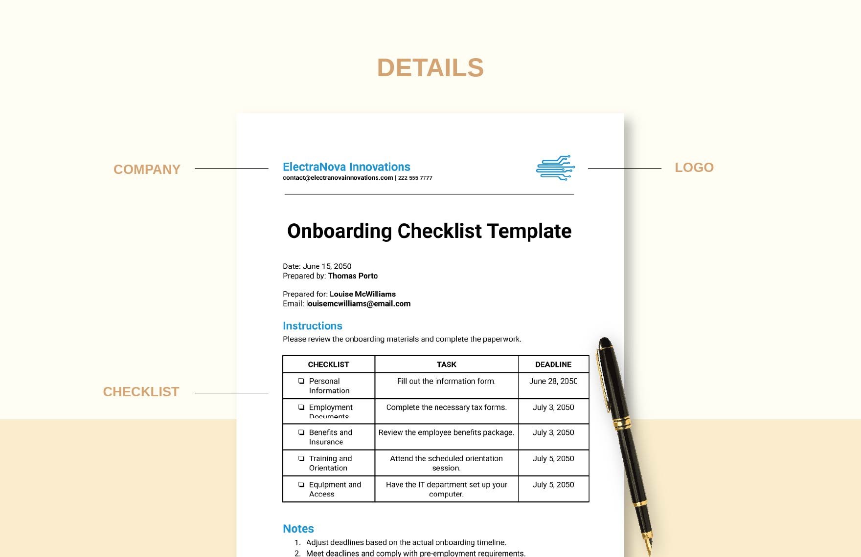 Onboarding Checklist Template