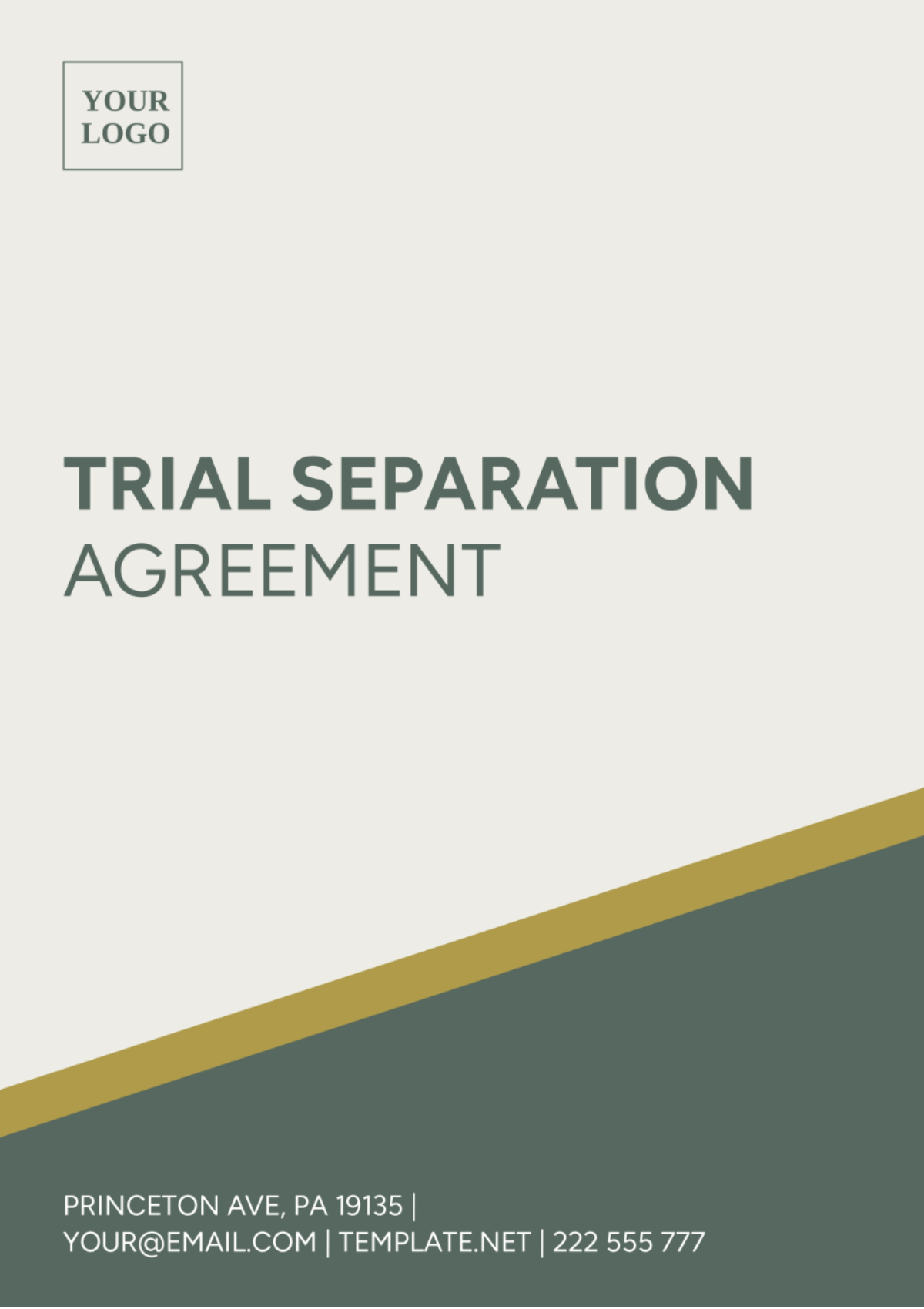 Trial Separation Agreement Template