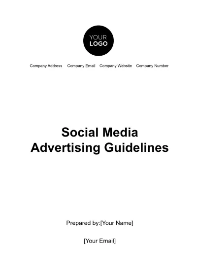 Free Social Media Advertising Guidelines Template to Edit Online