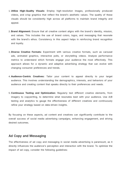 Free Social Media Advertising Guidelines Template to Edit Online