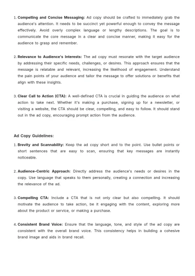 Free Social Media Advertising Guidelines Template to Edit Online
