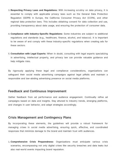 Free Social Media Advertising Guidelines Template to Edit Online