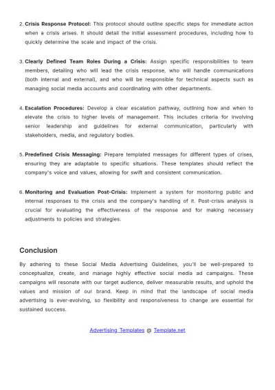 Free Social Media Advertising Guidelines Template to Edit Online