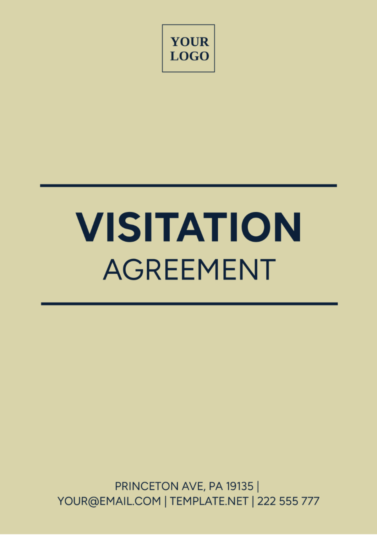 Visitation Agreement Template
