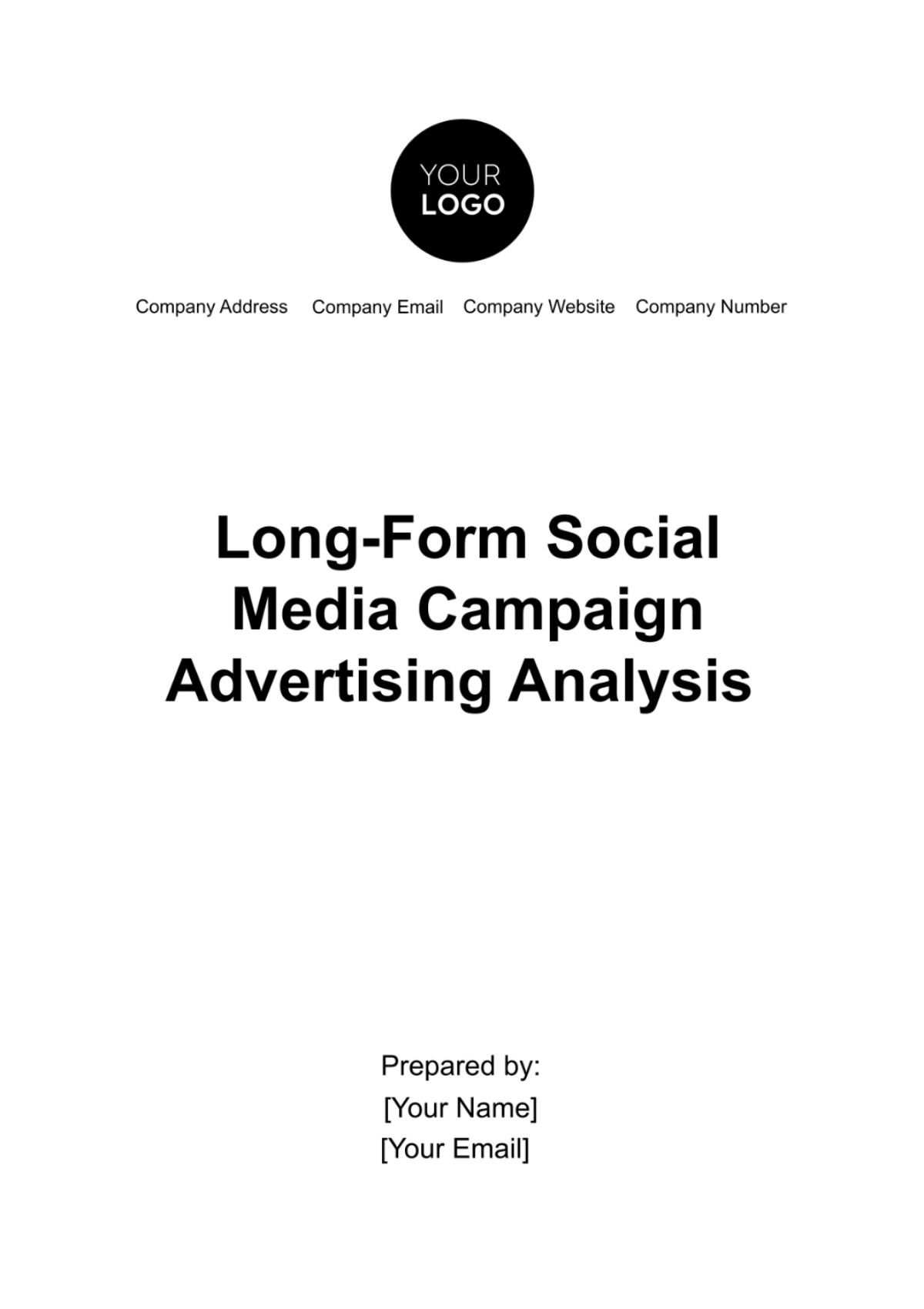 Long-Form Social Media Campaign Advertising Analysis Template