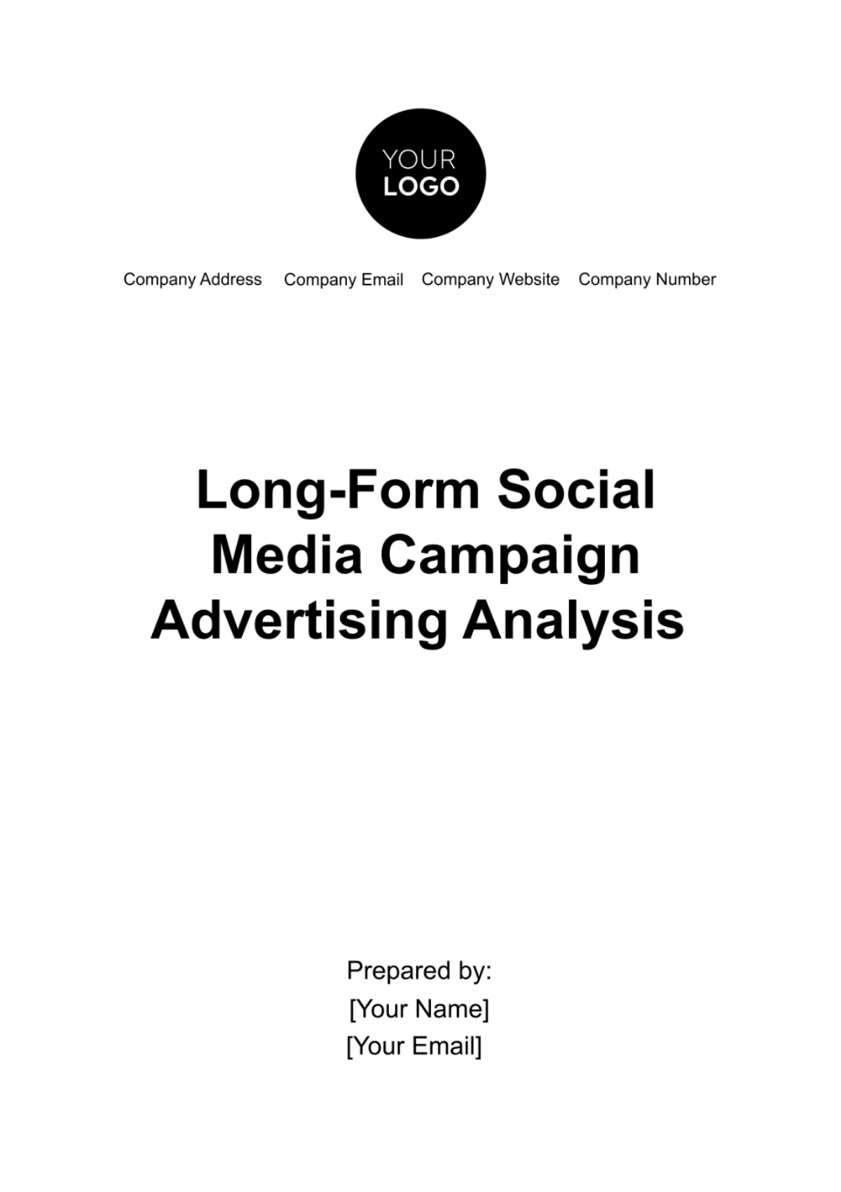 Long-Form Social Media Campaign Advertising Analysis Template - Edit Online & Download