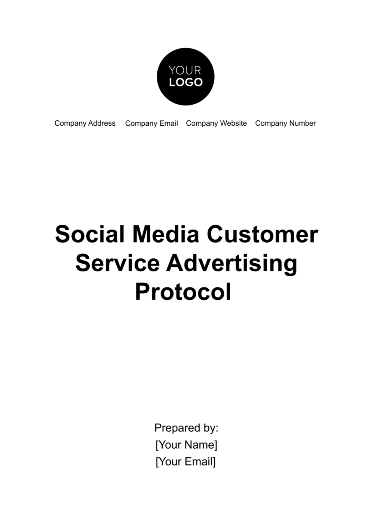 Social Media Customer Service Advertising Protocol Template - Edit Online & Download