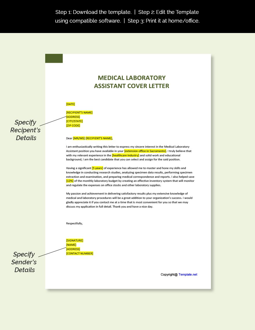 how to write cover letter for lab assistant