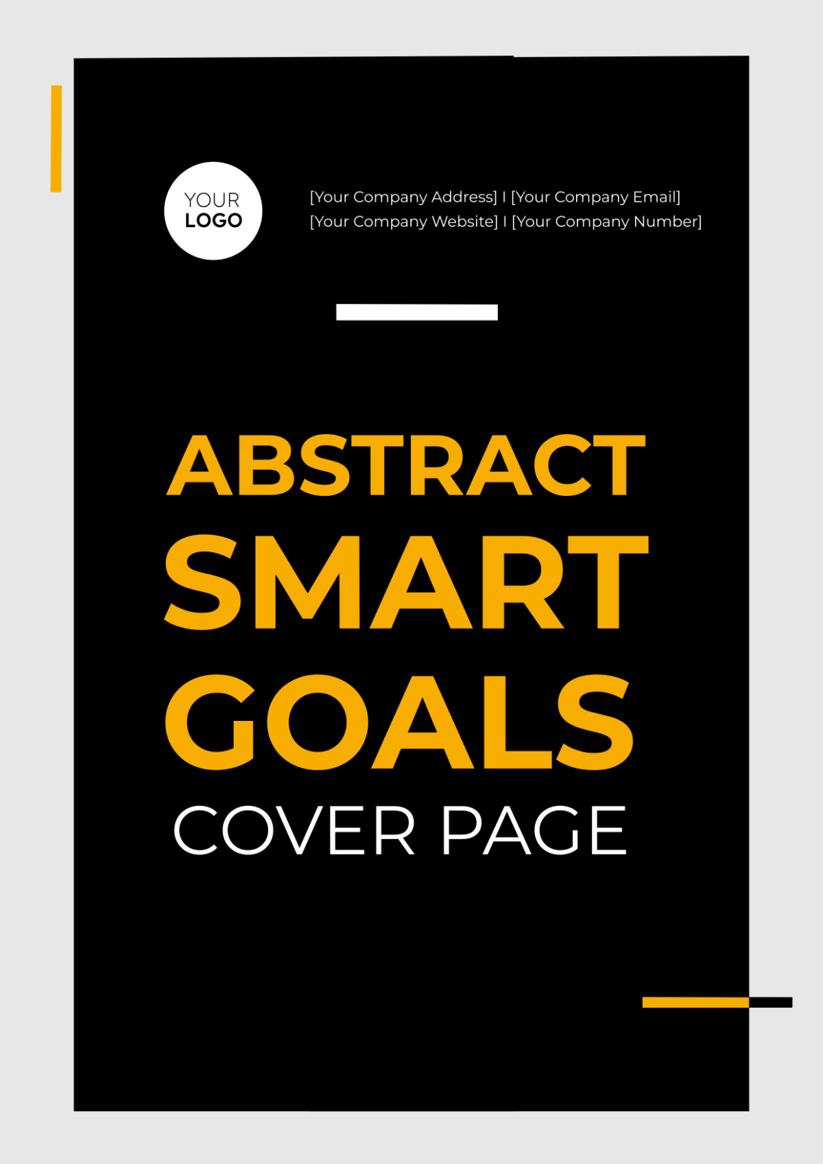 Abstract SMART Goals Cover Page