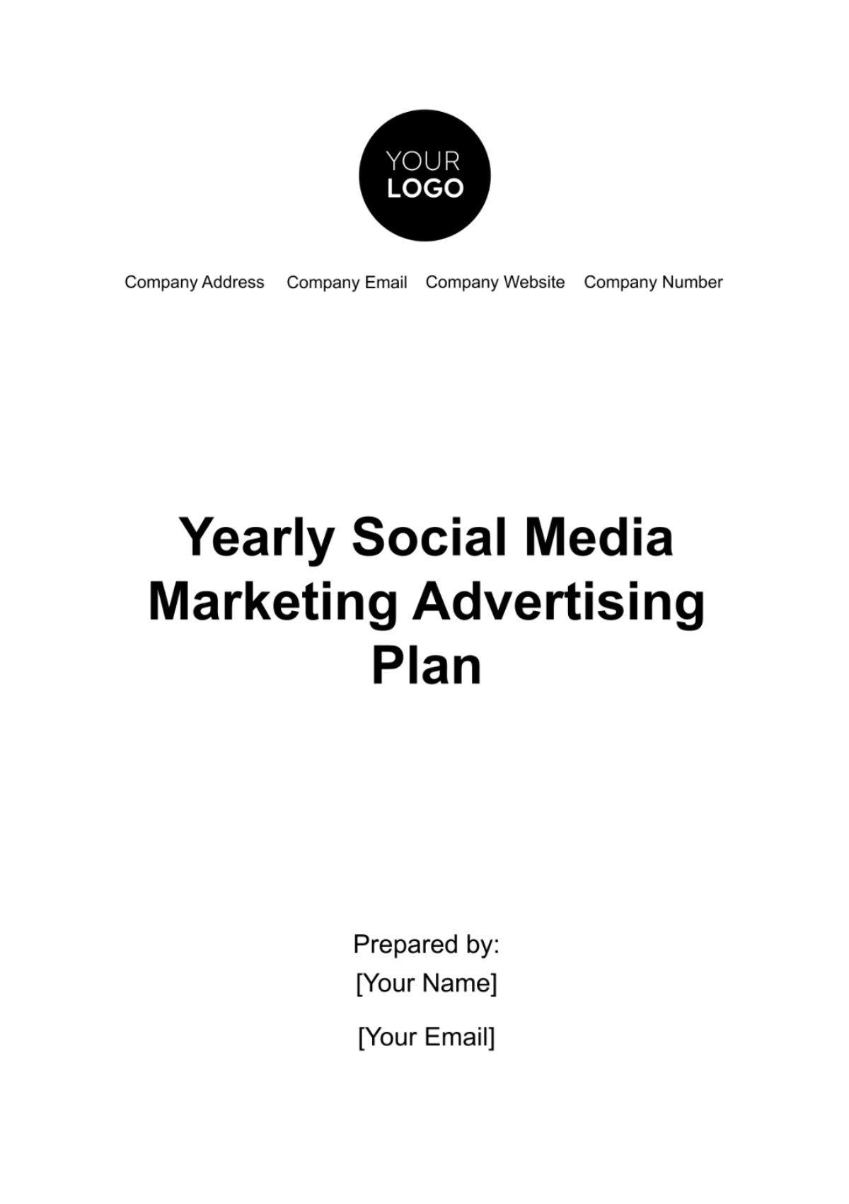 Yearly Social Media Marketing Advertising Plan Template - Edit Online & Download