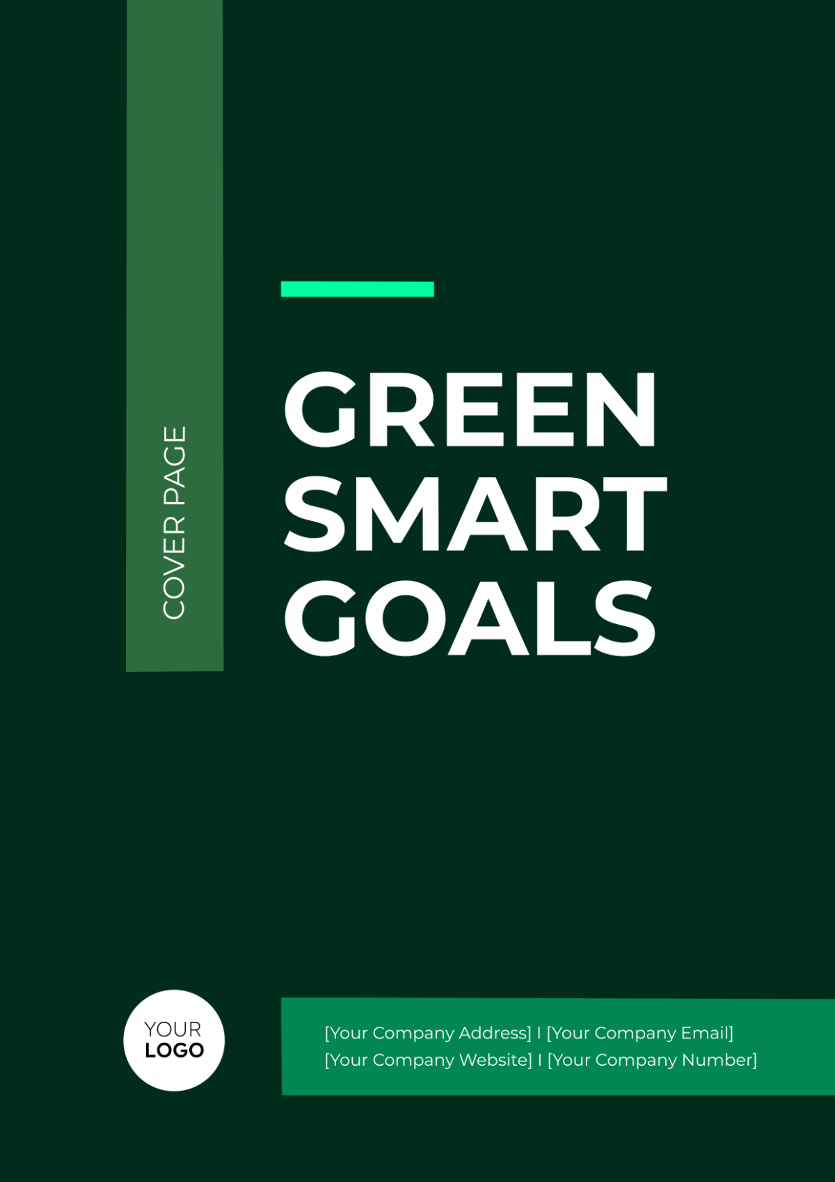 Green SMART Goals Cover Page