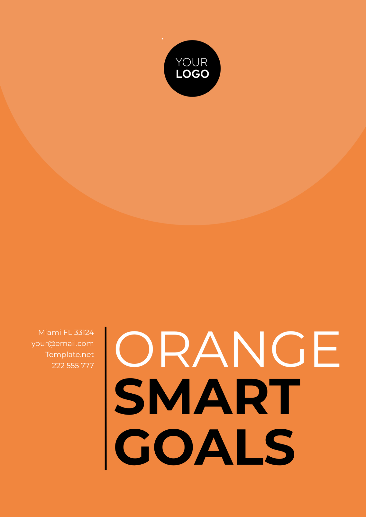 Orange SMART Goals Cover Page - Edit Online & Download Example ...