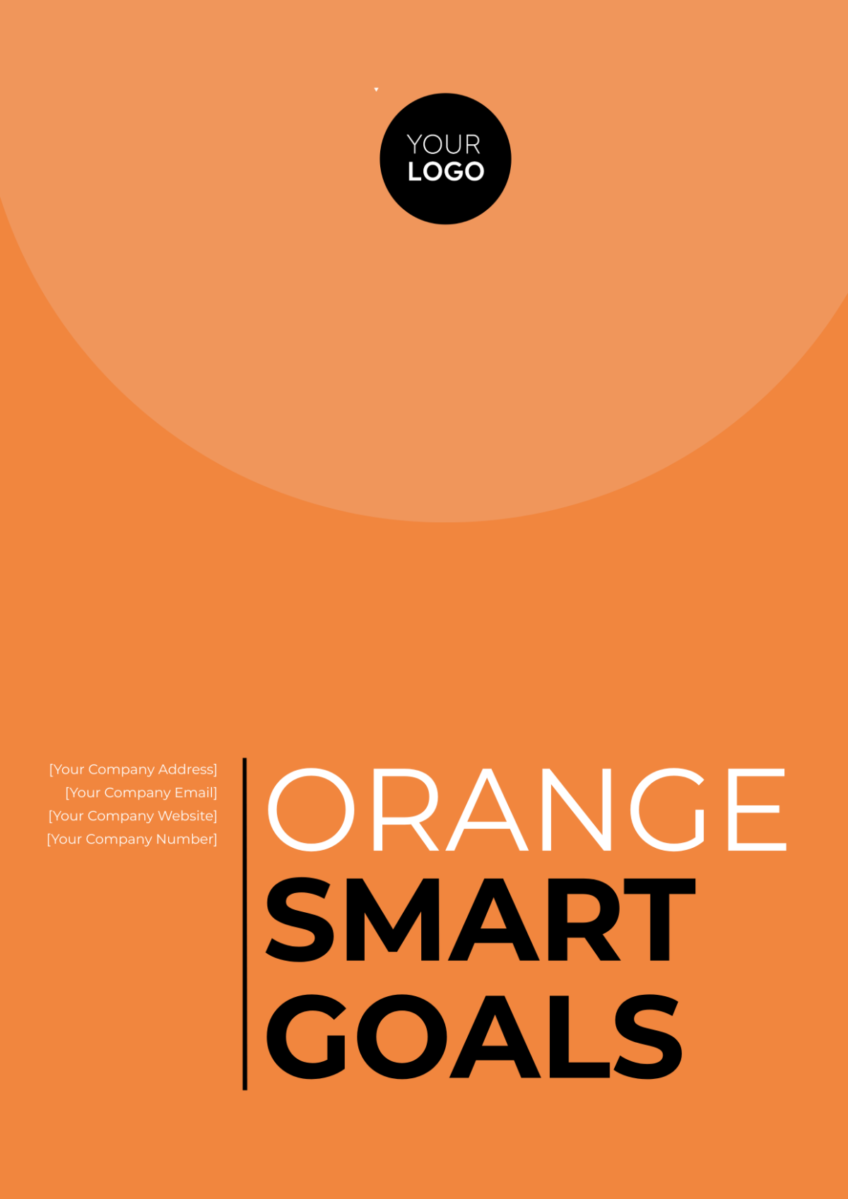 Orange SMART Goals Cover Page