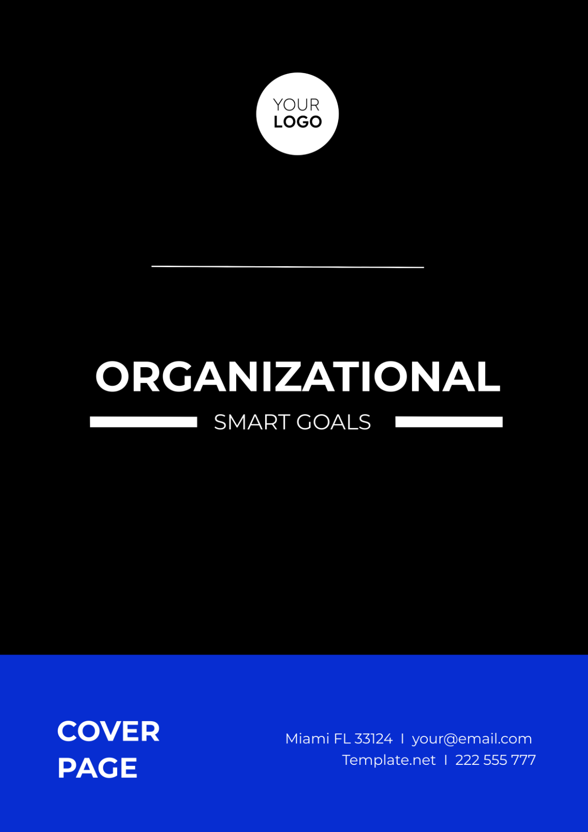 Free Organizational SMART Goals Cover Page