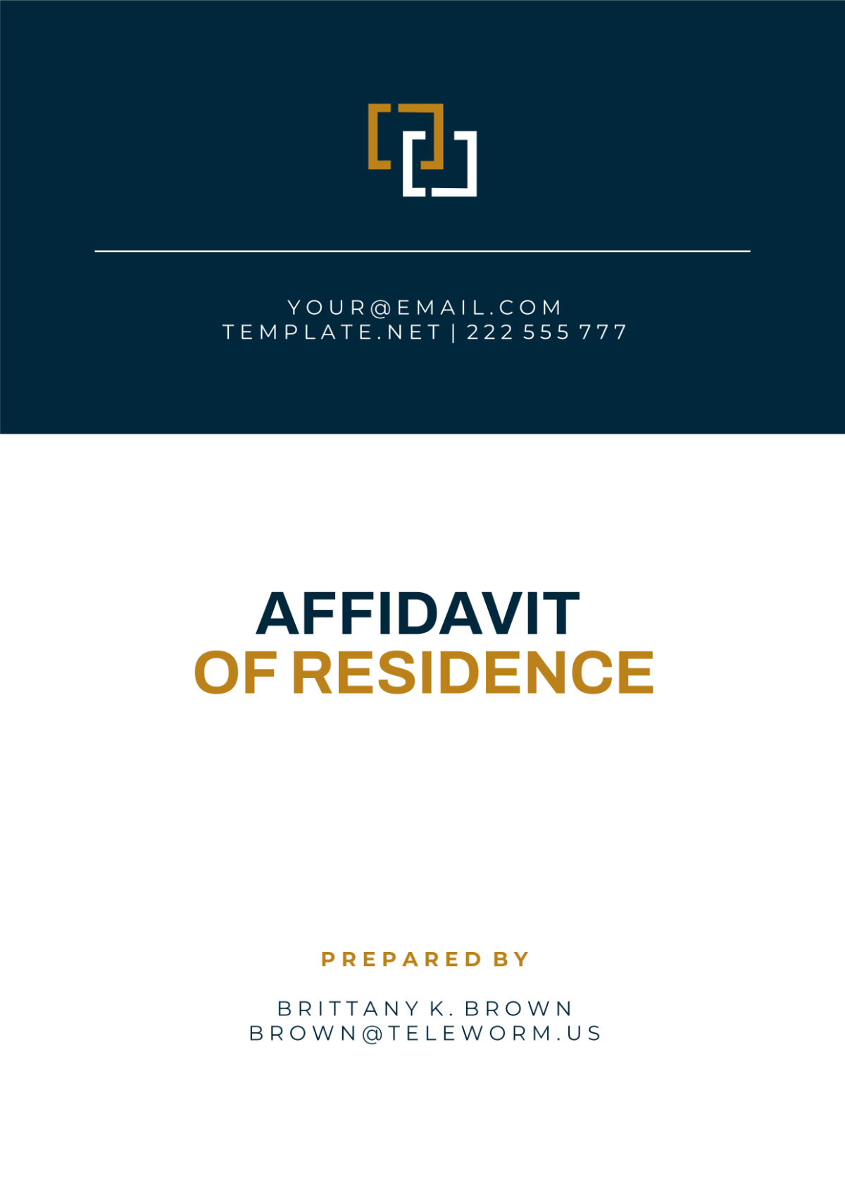 Ohio Affidavit of Residence Template - Edit Online & Download