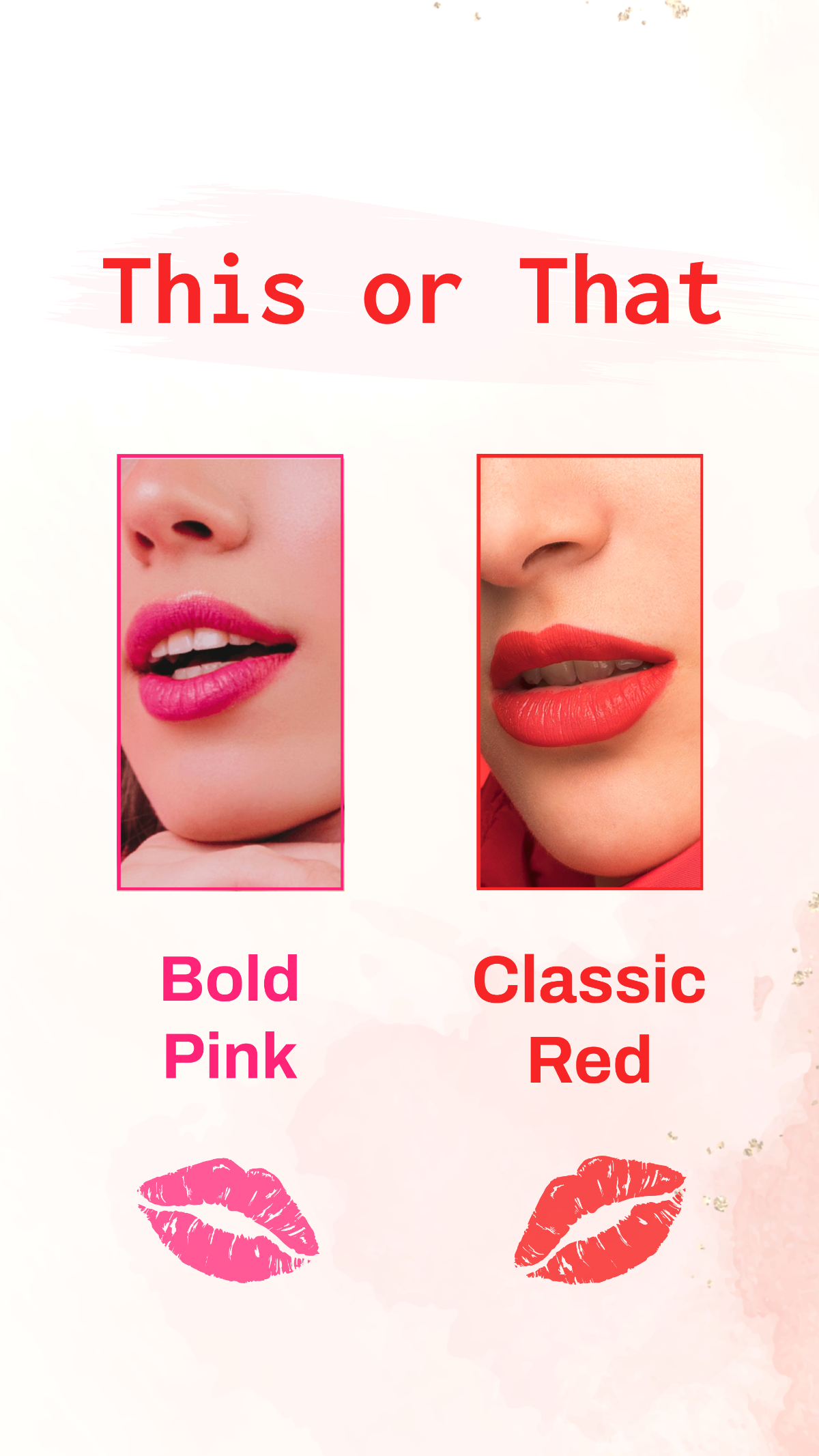 Free This or That Lipstick Color Instagram Story Template