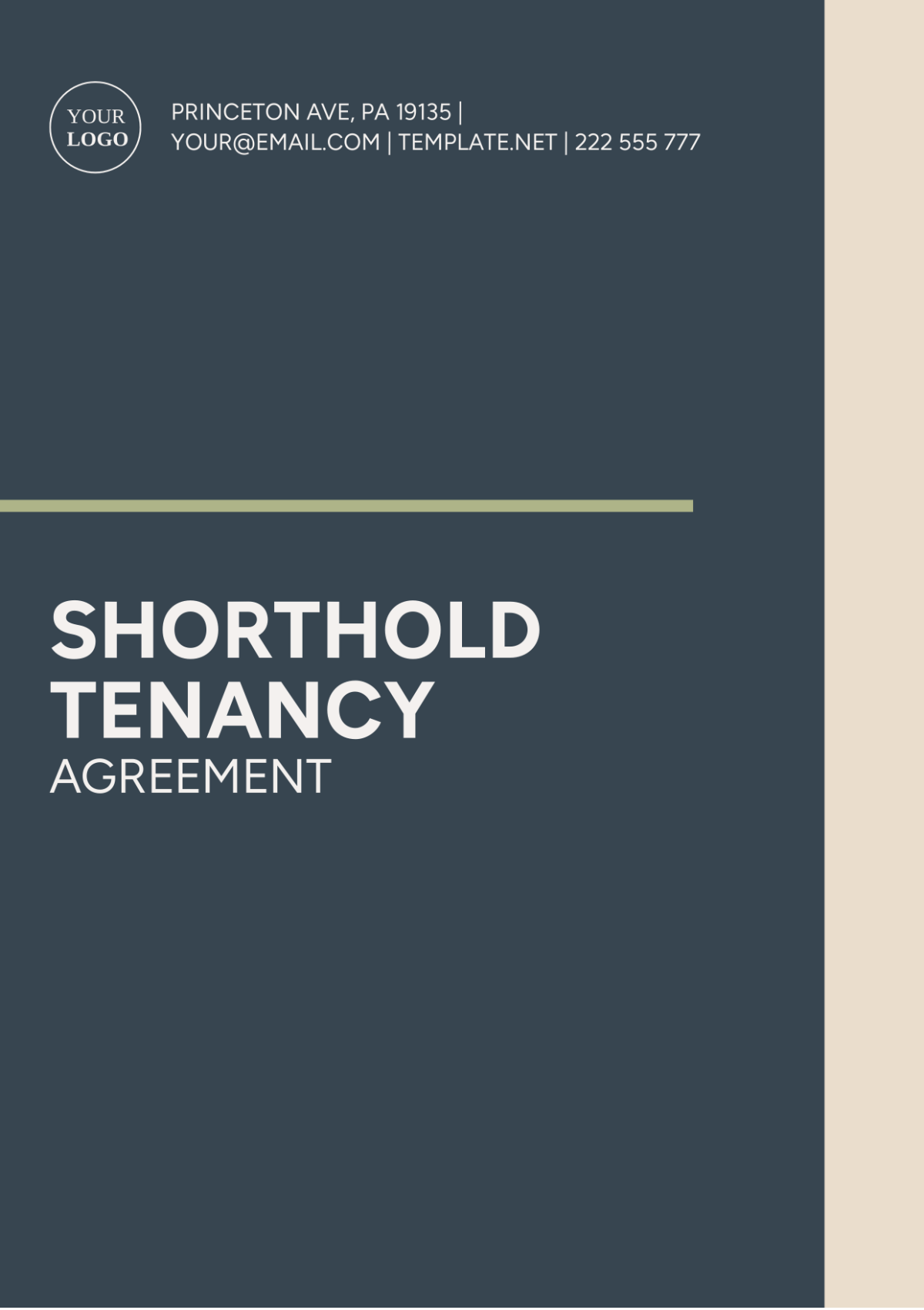 Shorthold Tenancy Agreement Template