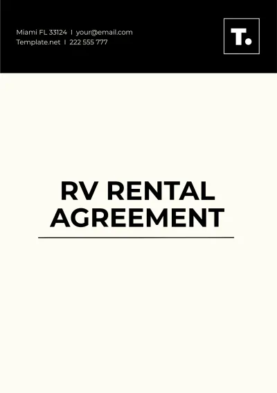 Free Rv Rental Agreement Template to Edit Online