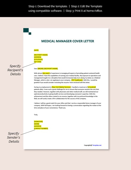 medical office manager cover letter examples