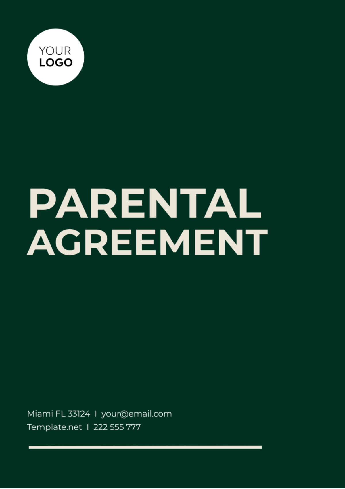 Parental Agreement Template