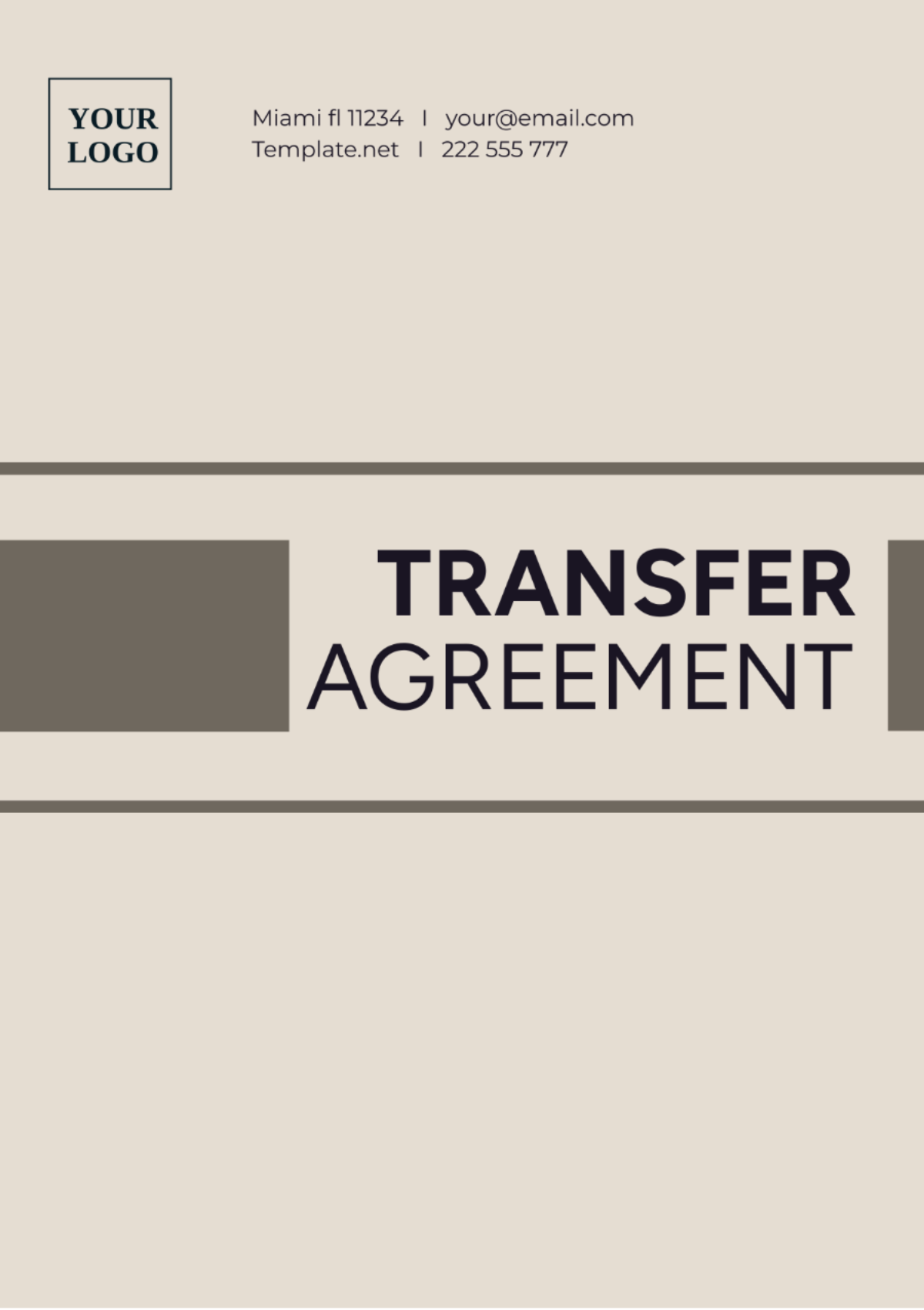 Transfer Agreement Template