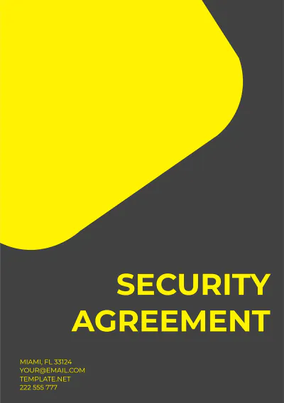 Free Security Agreement Template to Edit Online