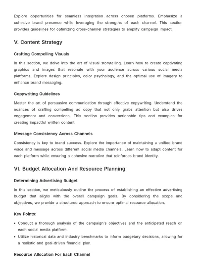 Free Multi-Channel Social Media Advertising Playbook Template to Edit Online