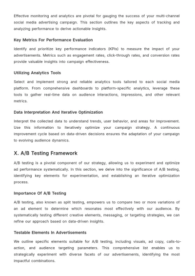 Free Multi-Channel Social Media Advertising Playbook Template to Edit Online