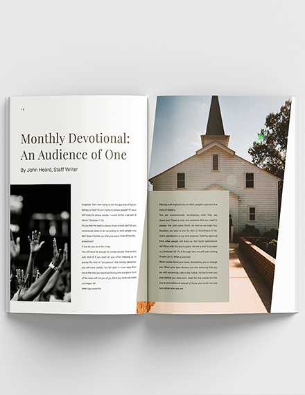 Modern Church Magazine Template - InDesign, Word, Apple Pages ...